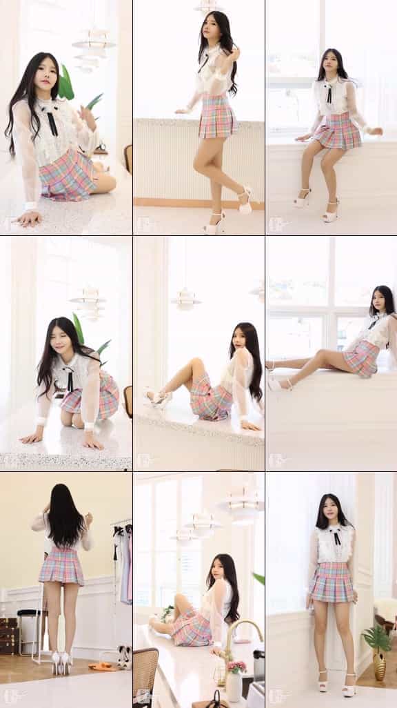 Lookbook, Checkered Mini Skirt, Rendezvous, Yeonji, Pocket Girls, 연지, 포켓걸스, Lookbook Shoot – #00086插图