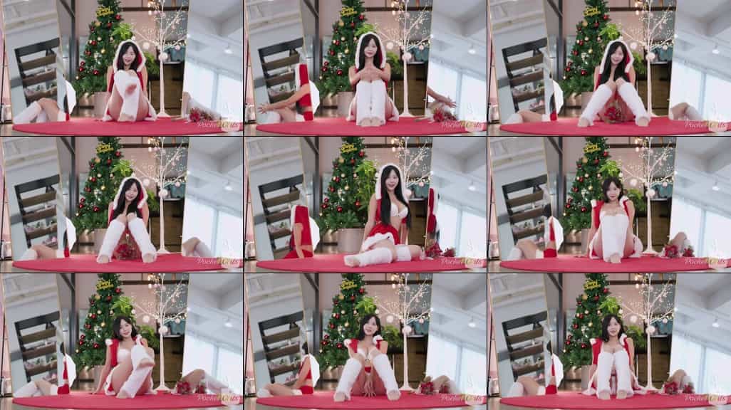 Enchanting Santa Girl on Crimson Carpet, Habin, Pocket Girls, 하빈, 포켓걸스 – #00357插图