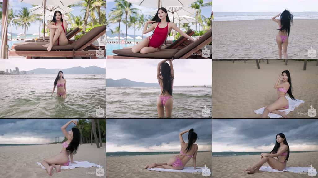 Frolicking in the Waves at My Khe Beach, Yeonji, Pocket Girls, 연지, 포켓걸스 – #00320插图
