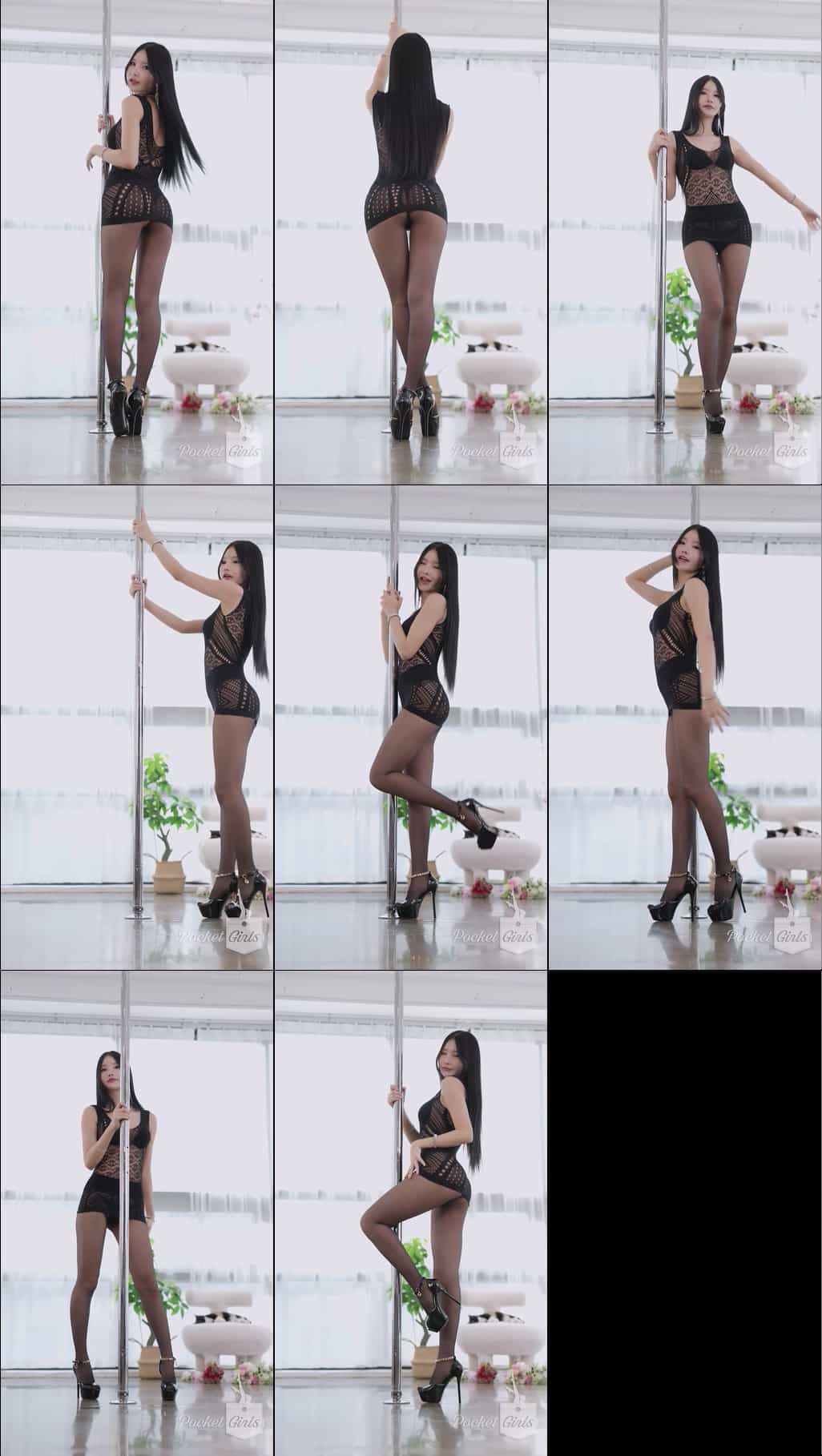 Black Bodycon Dress Dance, Yeonji, Pocket Girls, 연지, 포켓걸스 – #00402插图