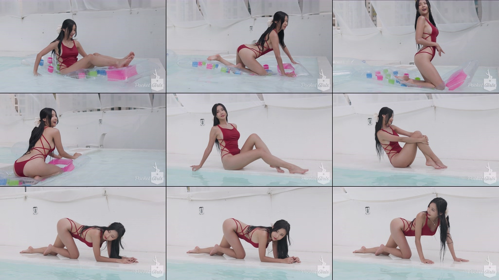 Red Backless Monokini Dance, Habin, Part.1c – #0944插图